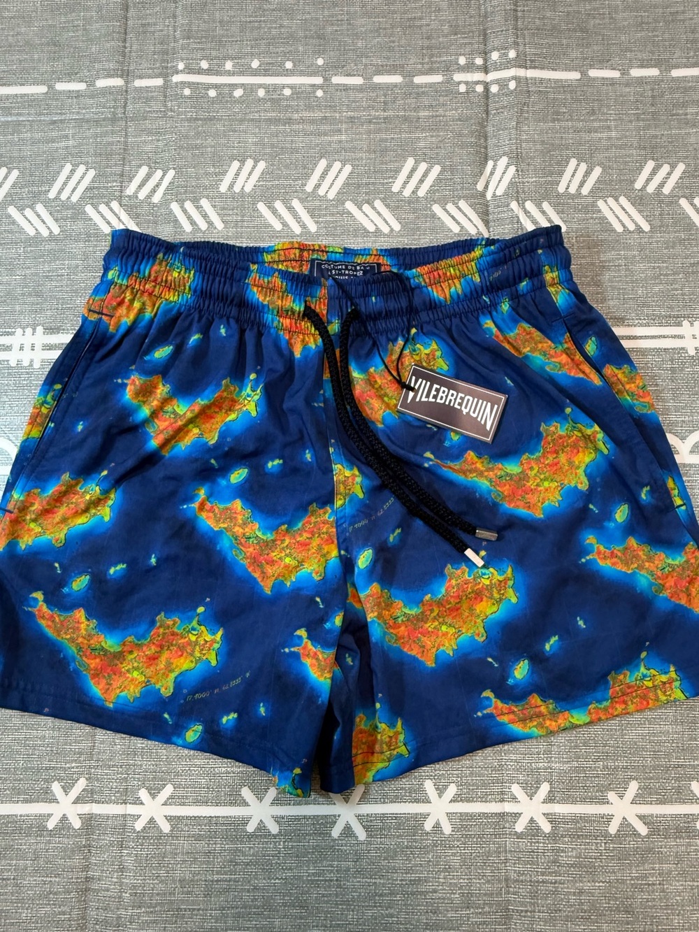 Vilebrequin Moorise St Barth Map Swim Trunks Medium